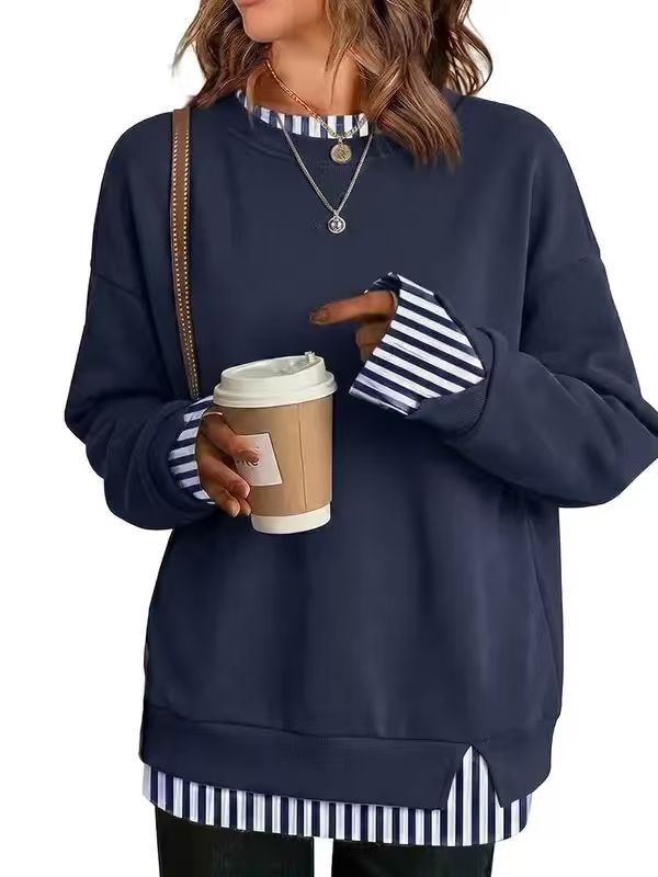 Limited time sale🔥Women's Layered Sweatshirt Crew Neck Pullover