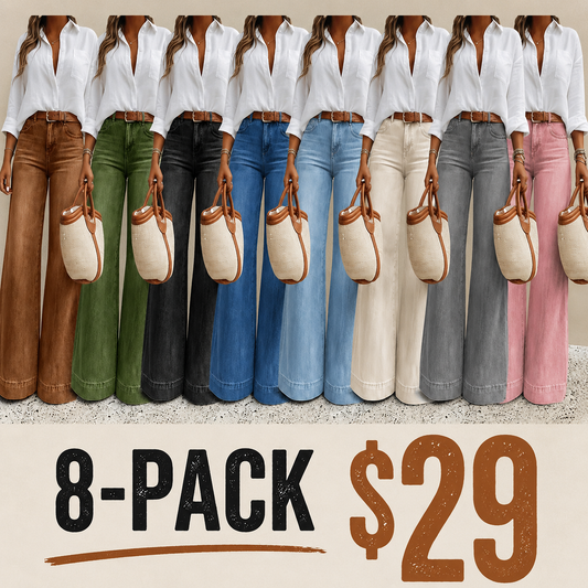 Women's Loose Fit Baggy Oversized Straight Leg Denim Jeans with Pockets