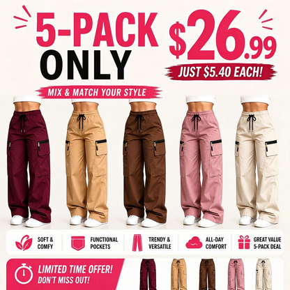⚡FINAL SALE 🔥Women’s lightweight loose cargo pants with multiple pockets