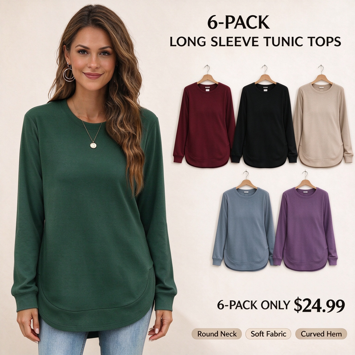 Limited time sale🔥Womens Sweatshirt Crewneck Long Sleeve Shirts Tops.
