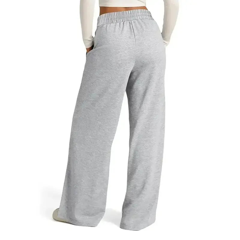 Women's Wide Leg Sweatpants Casual Loose Solid Color Pants