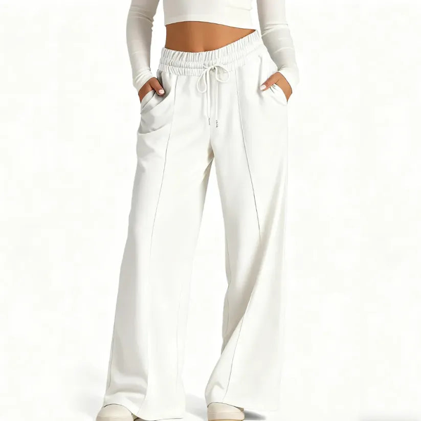 Women's Wide Leg Sweatpants Casual Loose Solid Color Pants