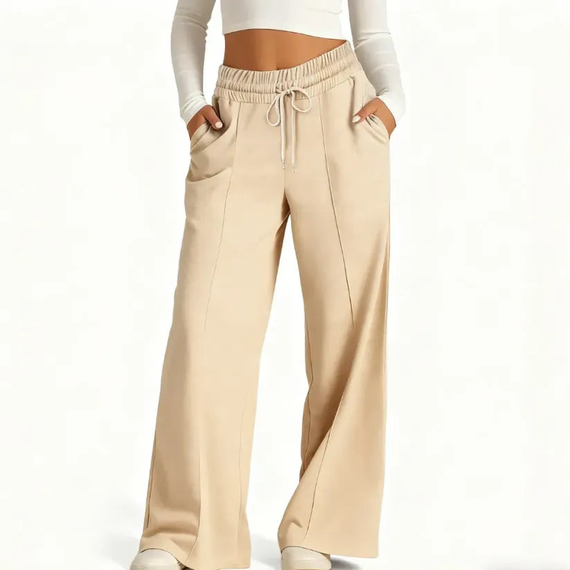 Women's Wide Leg Sweatpants Casual Loose Solid Color Pants