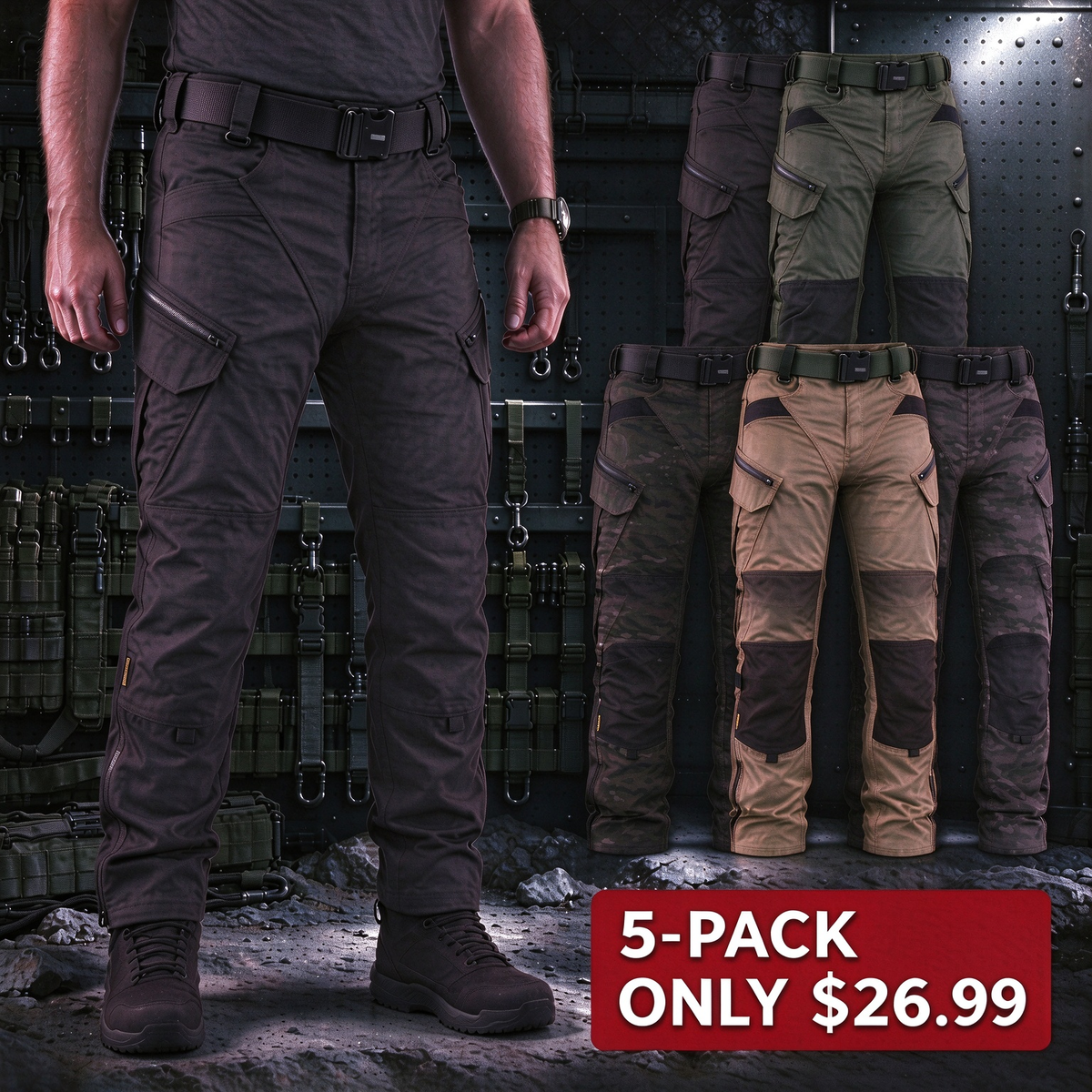 Tactical pants fabric detail