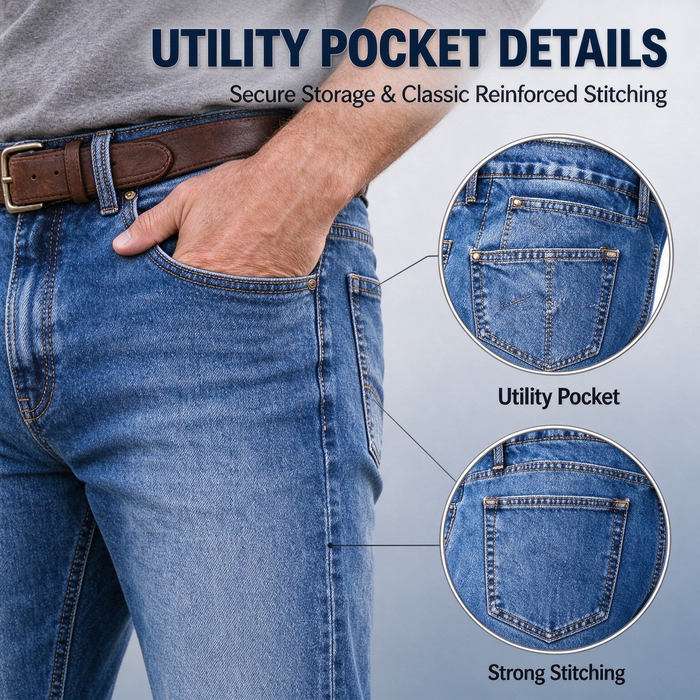 🔥 BESTSELLER | 9PCS $27.99 | Men's Relaxed Stretch Boot Cut Jeans product image 5