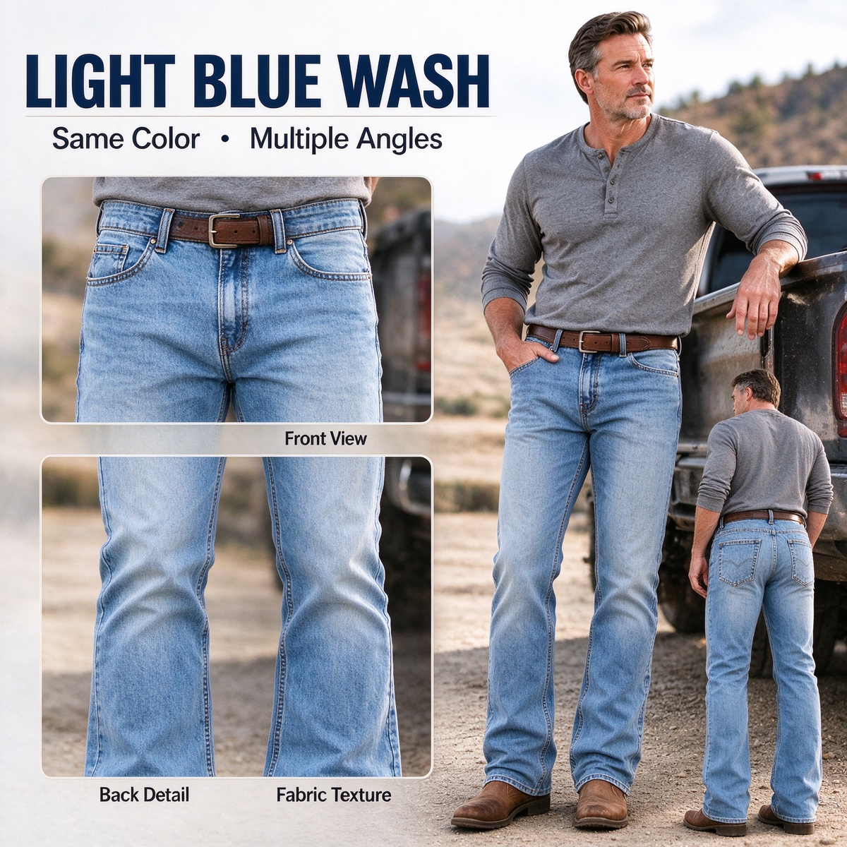 🔥 BESTSELLER | 9PCS $27.99 | Men's Relaxed Stretch Boot Cut Jeans