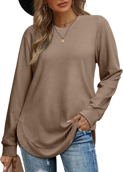 Limited time sale🔥Womens Sweatshirt Crewneck Long Sleeve Shirts Tops