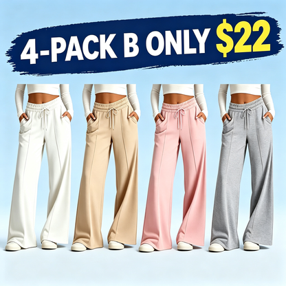 Women's Wide Leg Sweatpants Casual Loose Solid Color Pants