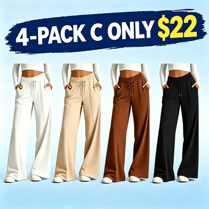 Women's Wide Leg Sweatpants Casual Loose Solid Color Pants