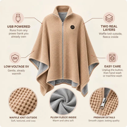 🔥Limited-Time Offer-Stay Cozy Anywhere with the Heated Wrap