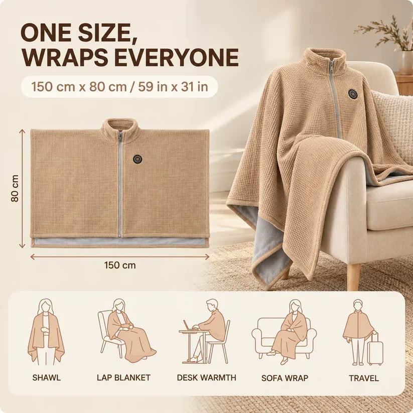 🔥Limited-Time Offer-Stay Cozy Anywhere with the Heated Wrap