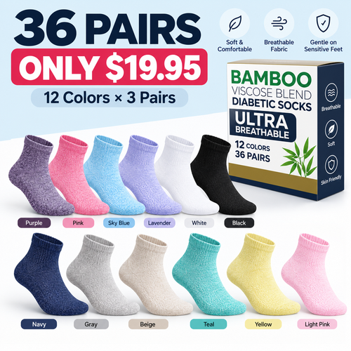 Women's Bamboo Diabetic Crew Socks