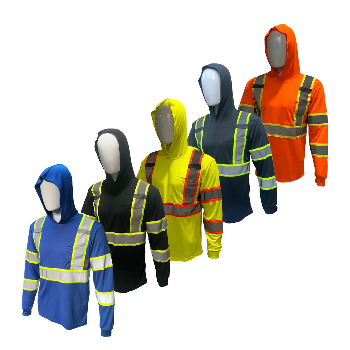🔥 SPECIAL OFFER-Men's High Visibility Hoodie Work Shirt – Long Sleeve Reflective Safety Top