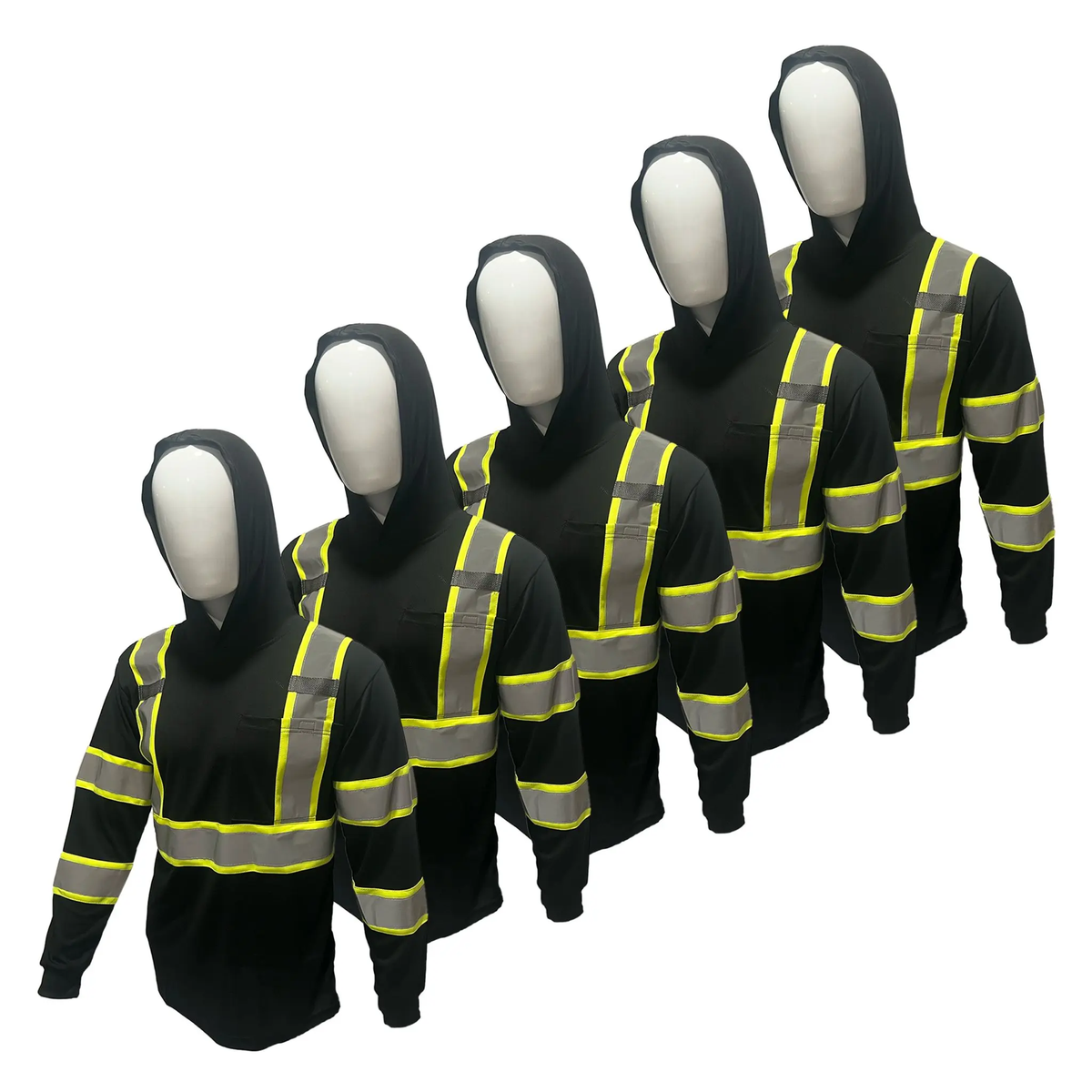 🔥 SPECIAL OFFER-Men's High Visibility Hoodie Work Shirt – Long Sleeve Reflective Safety Top