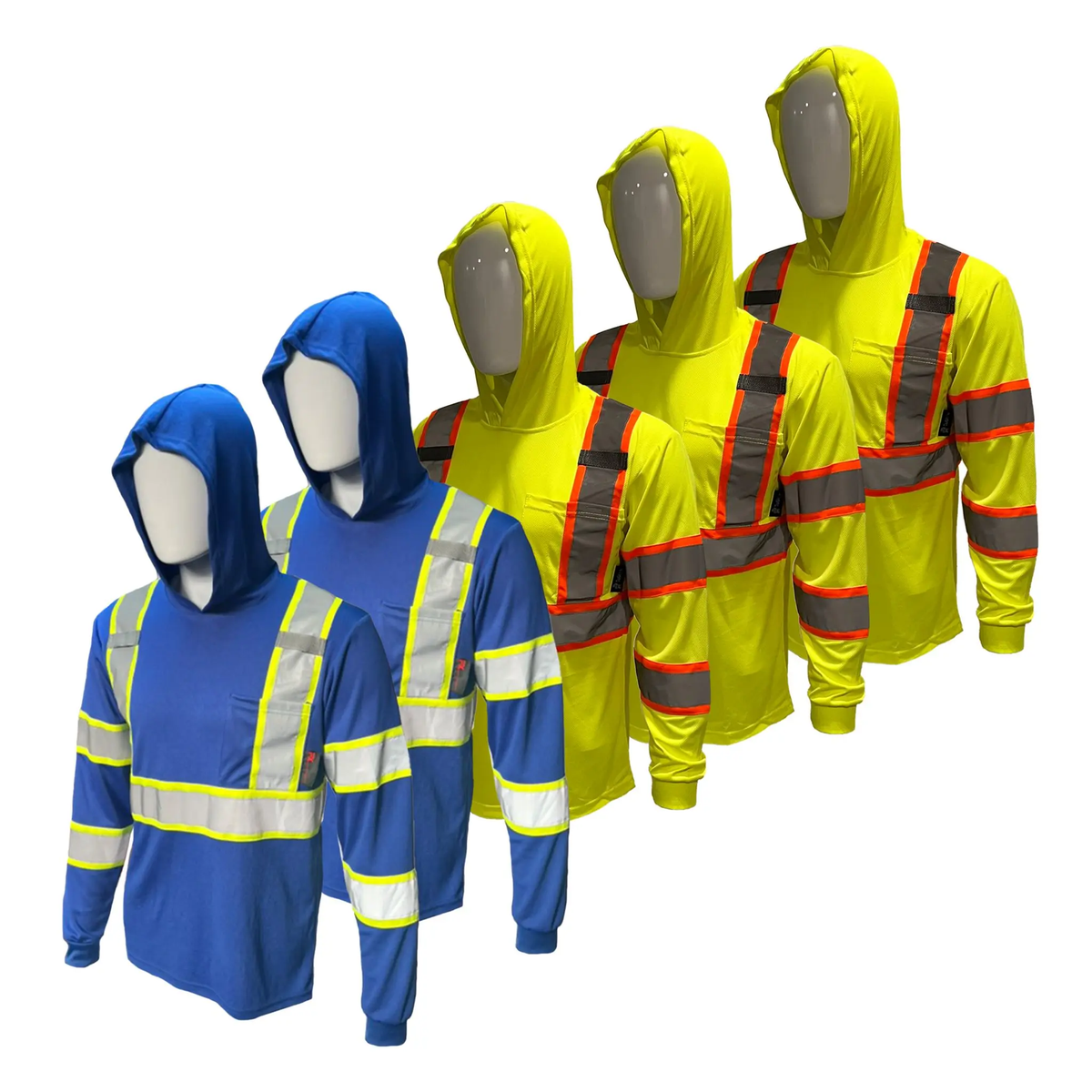🔥 SPECIAL OFFER-Men's High Visibility Hoodie Work Shirt – Long Sleeve Reflective Safety Top