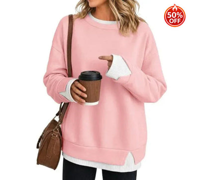 Limited time sale🔥Women's Layered Sweatshirt Crew Neck Pullover