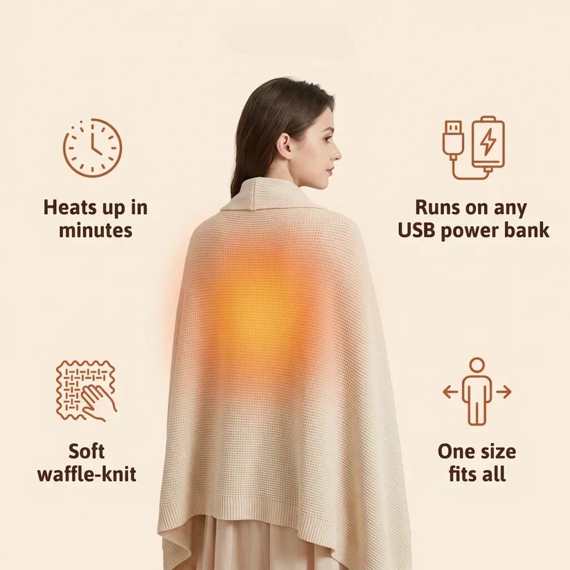 🔥Limited-Time Offer-Stay Cozy Anywhere with the Heated Wrap