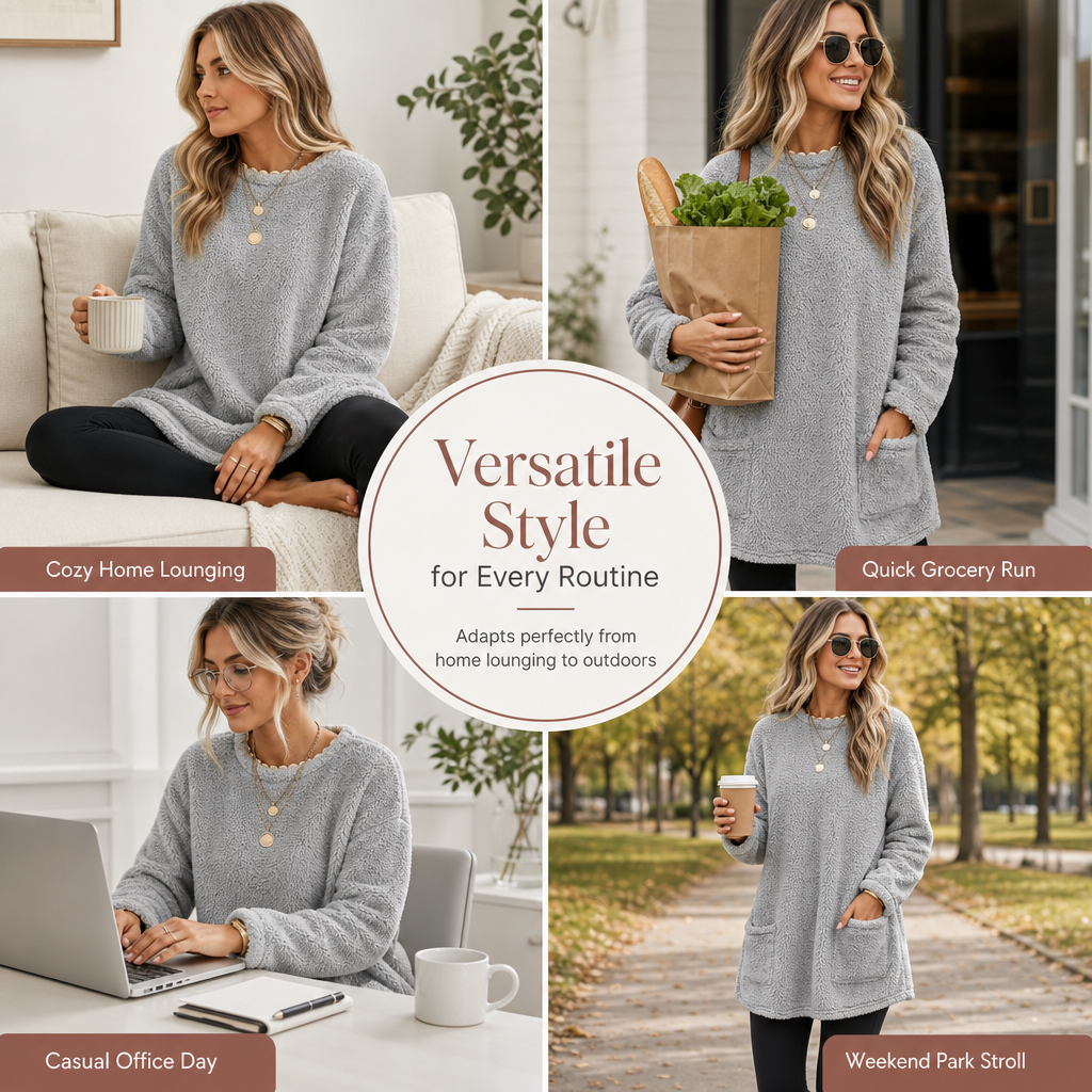 🔥Limited Time Special Discount丨Women's Warm Crew Neck Long Sleeve Top